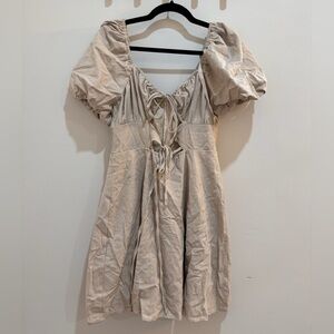 Linen Milkmaid Dress